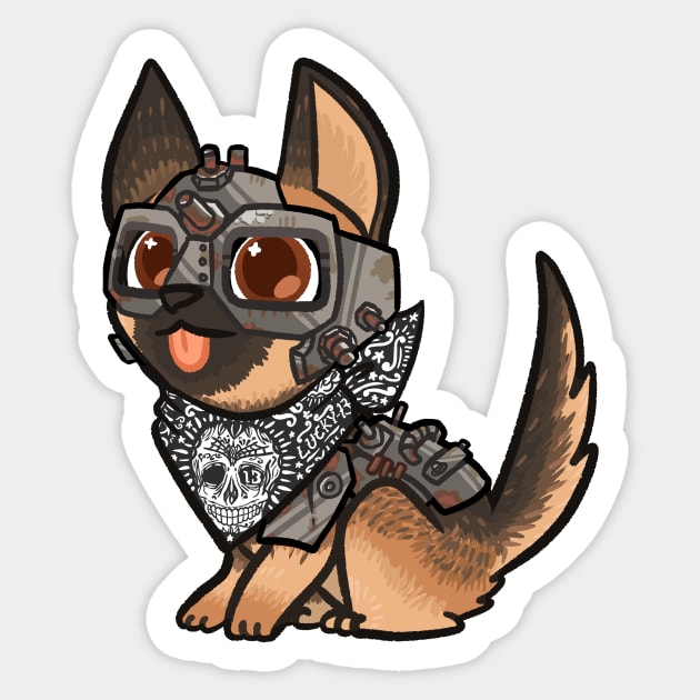 Armored Faithful Companion Sticker by Ribombyliidae